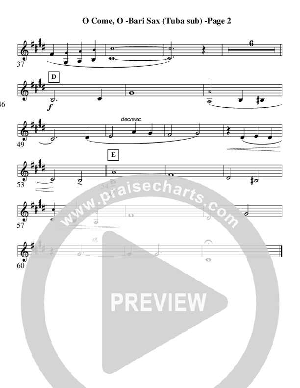 O Come O Come Emmanuel (Instrumental) Bari Sax (AnderKamp Music)