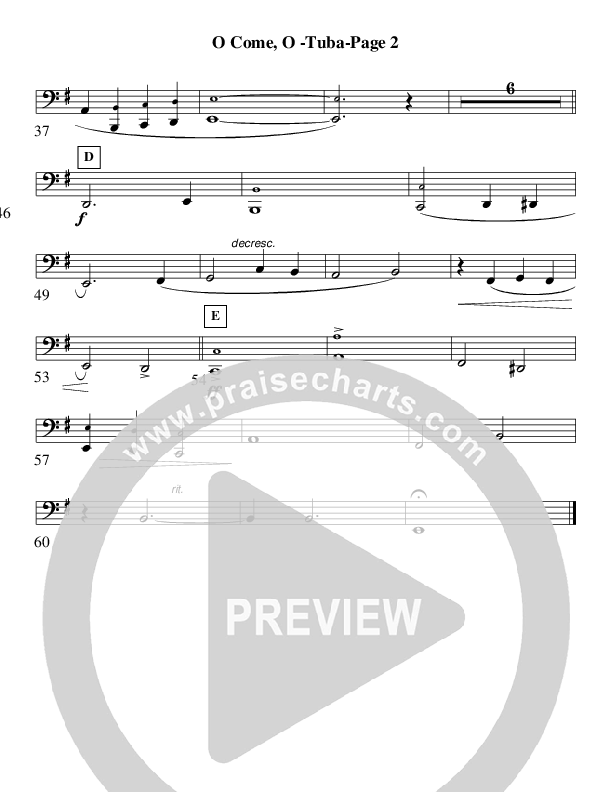 O Come O Come Emmanuel (Instrumental) Tuba (AnderKamp Music)