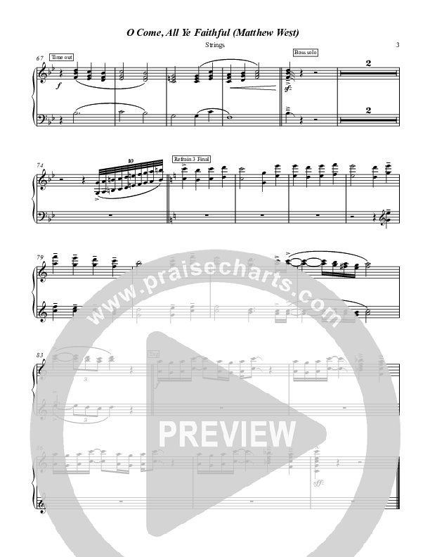 O Come All Ye Faithful Synth Strings (Matthew West)