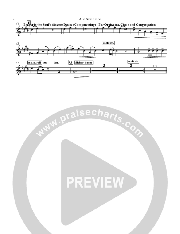 Prayer is the Soul's Sincere Desire Alto Sax (Chris Hansen)