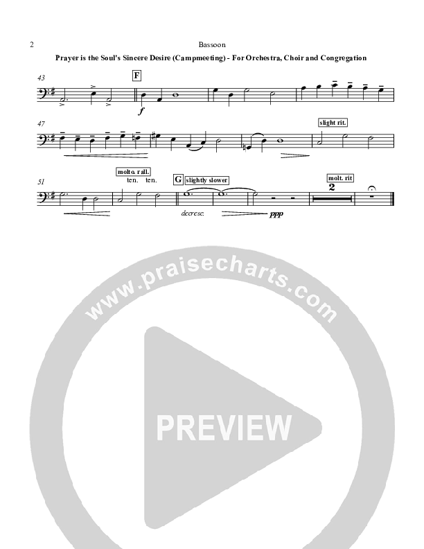 Prayer is the Soul's Sincere Desire Bassoon (Chris Hansen)