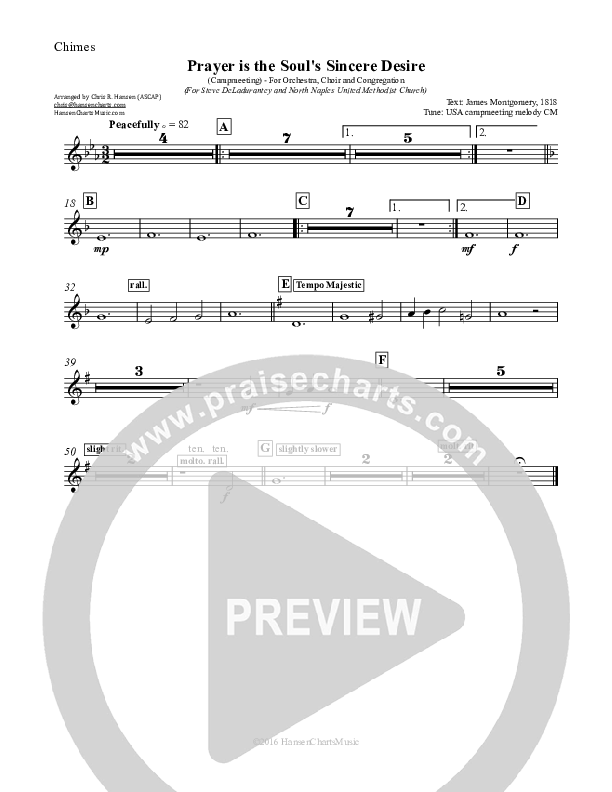 Prayer is the Soul's Sincere Desire Chimes (Chris Hansen)