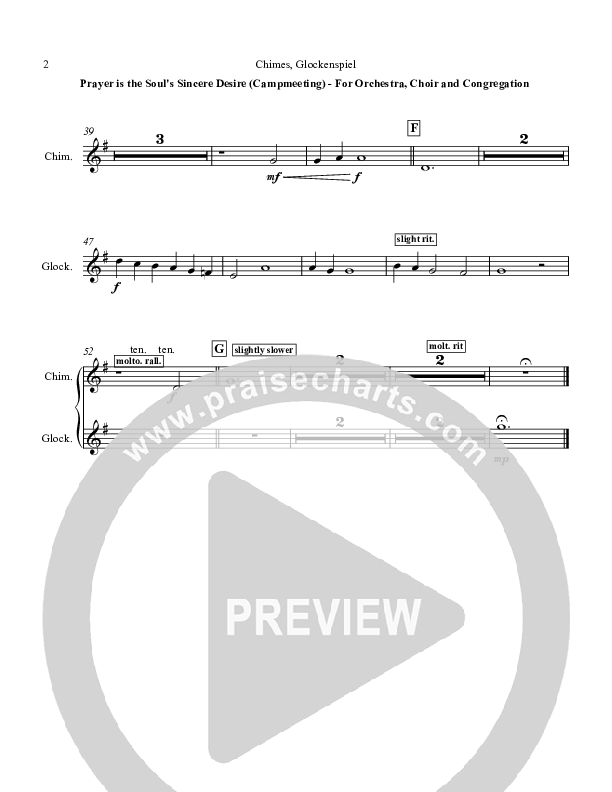 Prayer is the Soul's Sincere Desire Chimes/Glockenspiel (Chris Hansen)