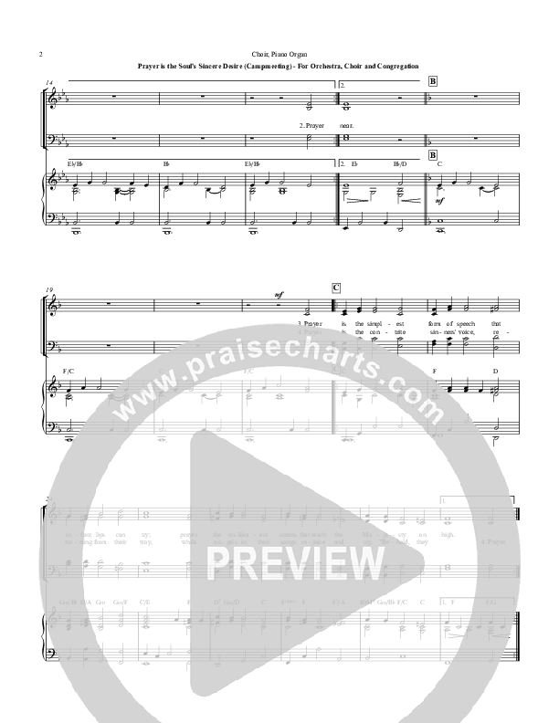 Prayer is the Soul's Sincere Desire Choir Sheet (SATB) (Chris Hansen)