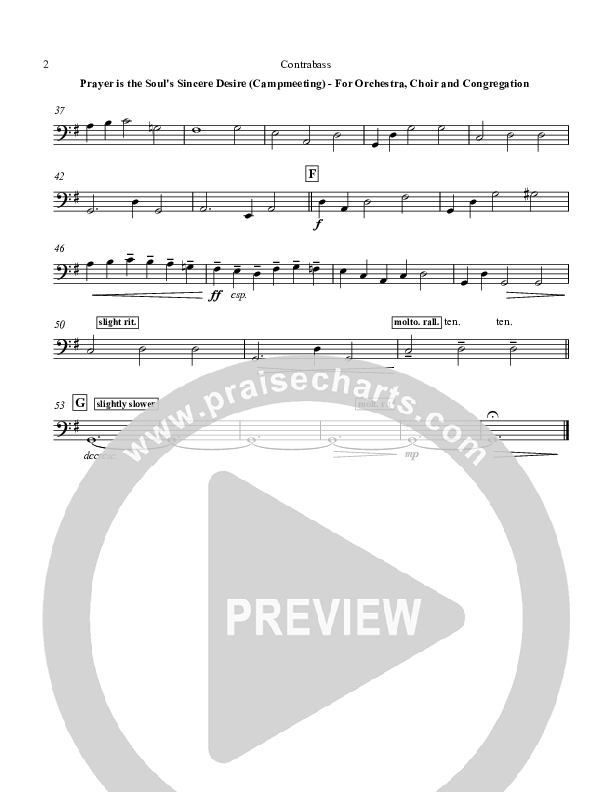 Prayer is the Soul's Sincere Desire Contrabass (Chris Hansen)
