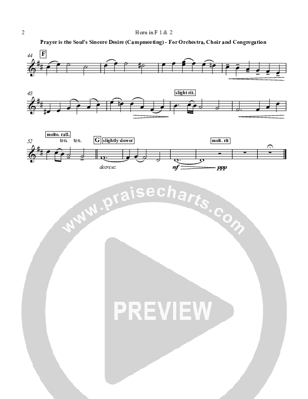 Prayer is the Soul's Sincere Desire French Horn 1/2 (Chris Hansen)