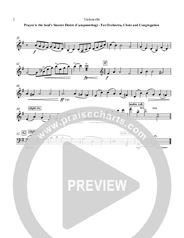 Prayer is the Soul's Sincere Desire Violincello (Chris Hansen)