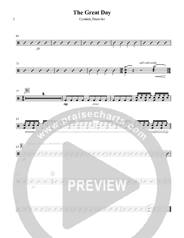 The Great Day (Second Coming) Drum Set (Michael W. Smith)