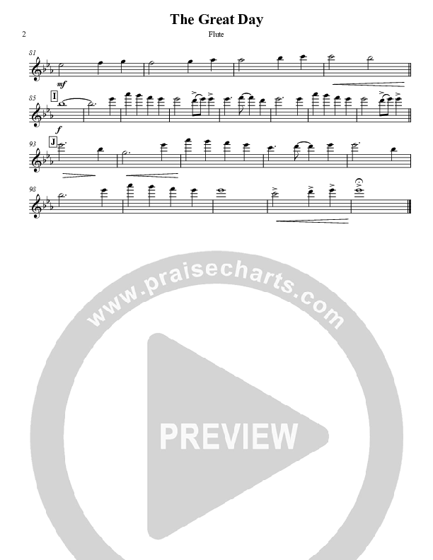 The Great Day (Second Coming) Flute (Michael W. Smith)