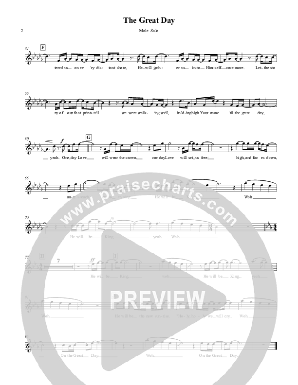 The Great Day (Second Coming) Male Solo (Michael W. Smith)