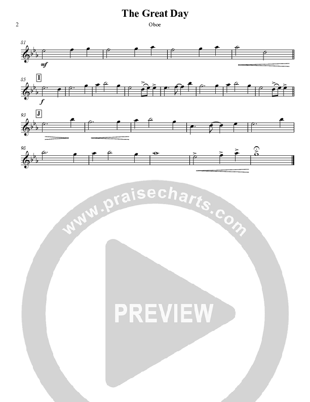 The Great Day (Second Coming) Oboe (Michael W. Smith)