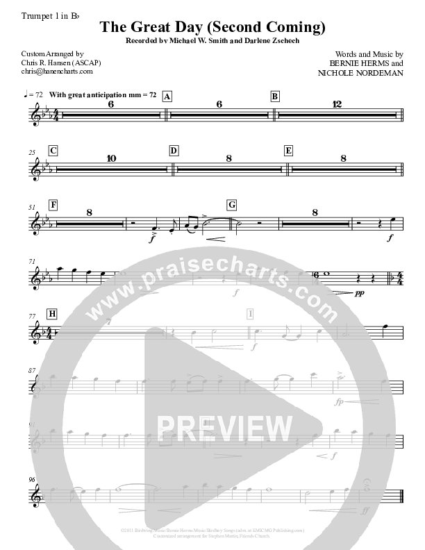 The Great Day (Second Coming) Trumpet 1 (Michael W. Smith)