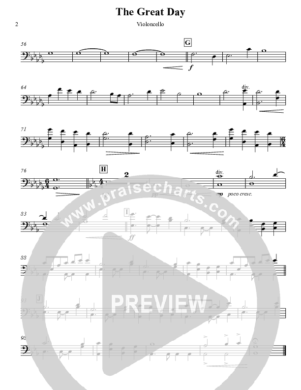 The Great Day (Second Coming) Violincello (Michael W. Smith)