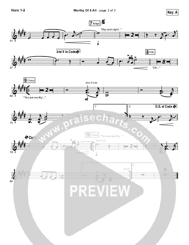 Worthy Of It All French Horn 1/2 (Onething Live / David Brymer)