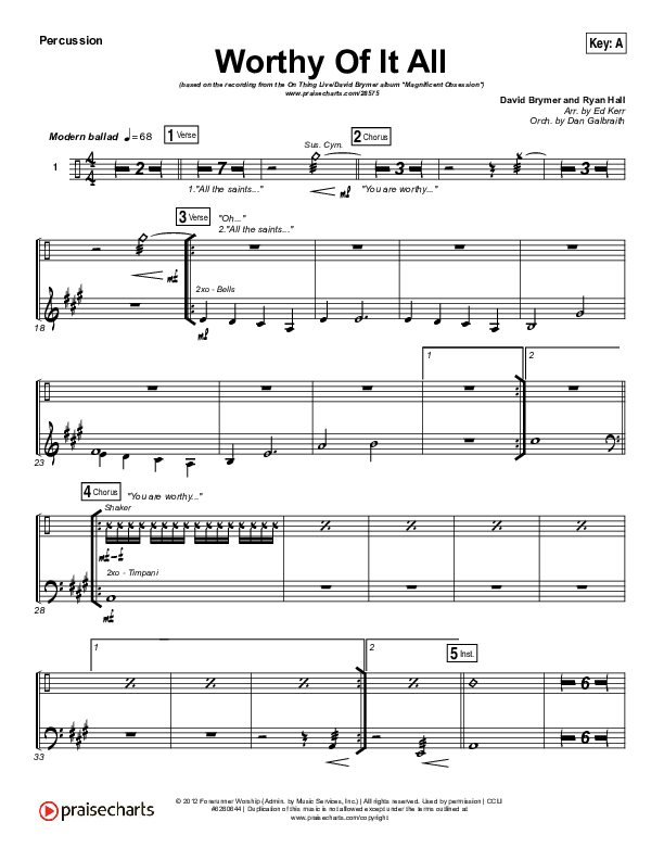 Worthy Of It All Percussion (Onething Live / David Brymer)