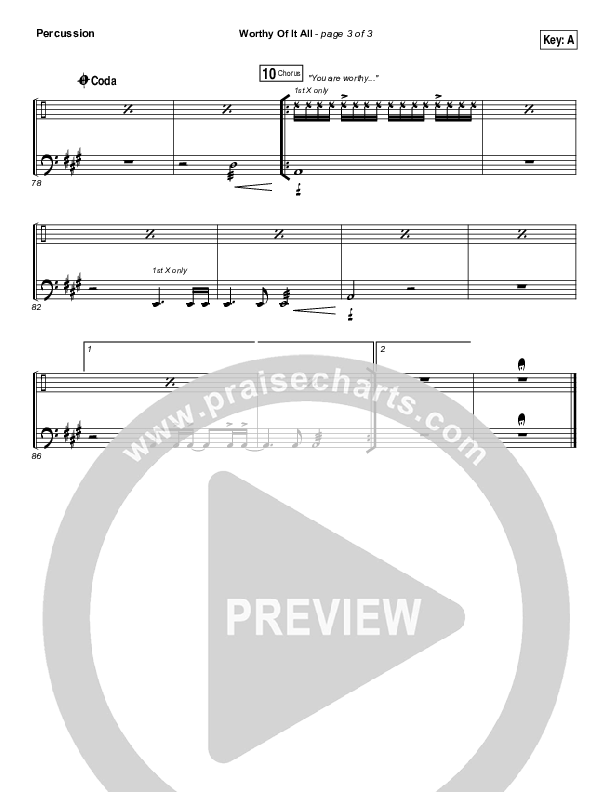 Worthy Of It All Percussion (Onething Live / David Brymer)