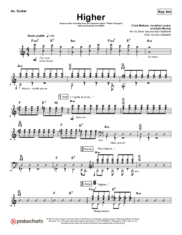 Higher Acoustic Guitar (Unspoken)