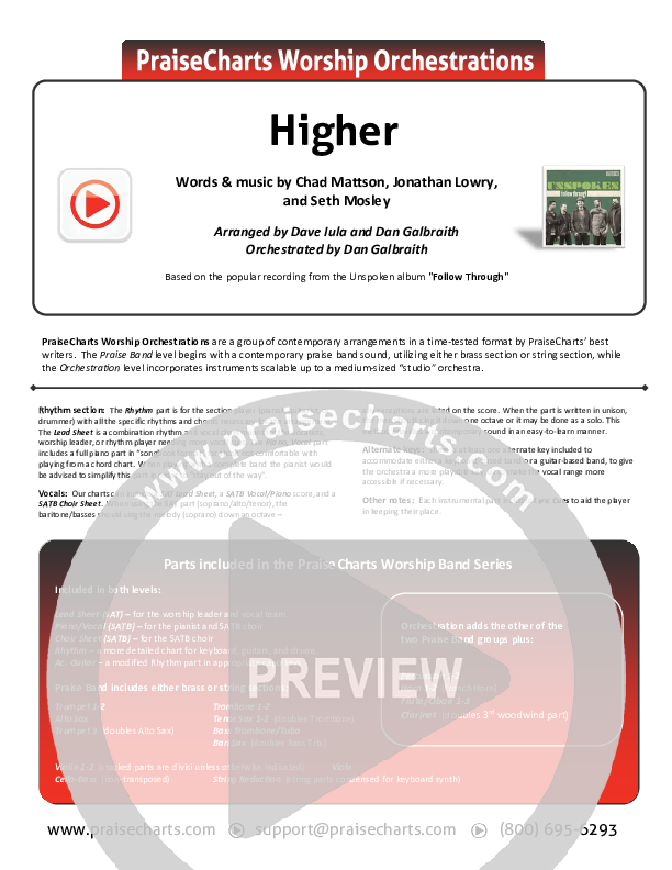 Higher Cover Sheet (Unspoken)