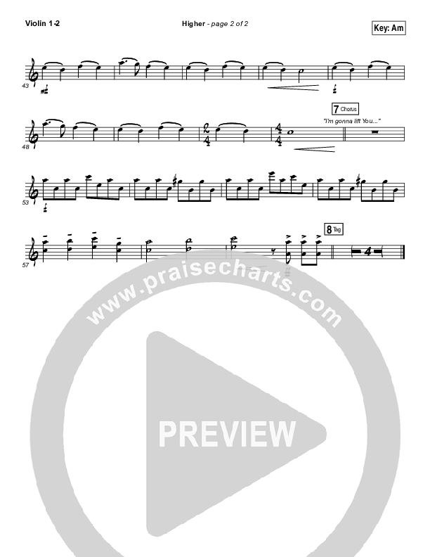 Higher Violin 1/2 (Unspoken)