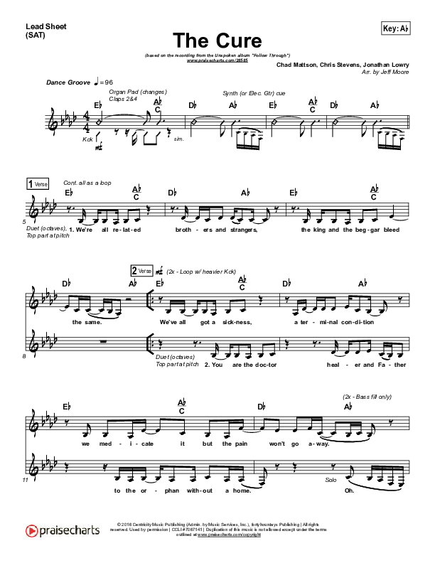 The Cure Lead Sheet (SAT) (Unspoken)