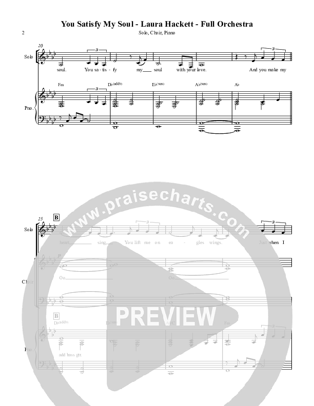 You Satisfy My Soul Choir Score (Laura Hackett)