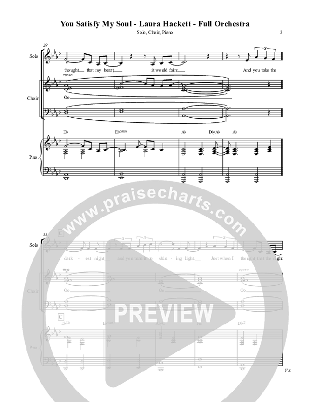 You Satisfy My Soul Choir Score (Laura Hackett)