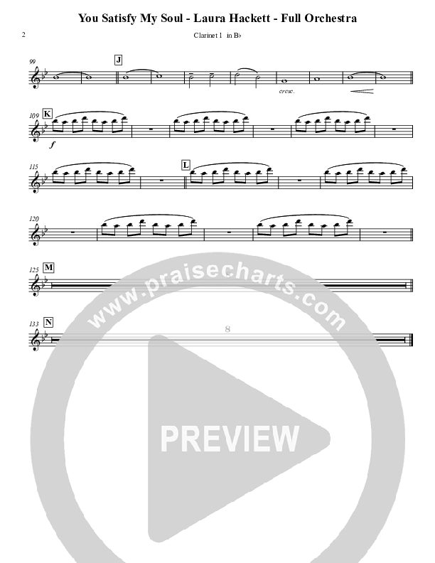 You Satisfy My Soul Clarinet (Laura Hackett)