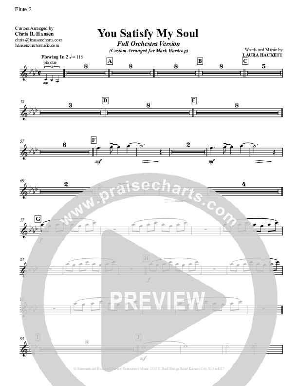 You Satisfy My Soul Flute 1/2 (Laura Hackett)