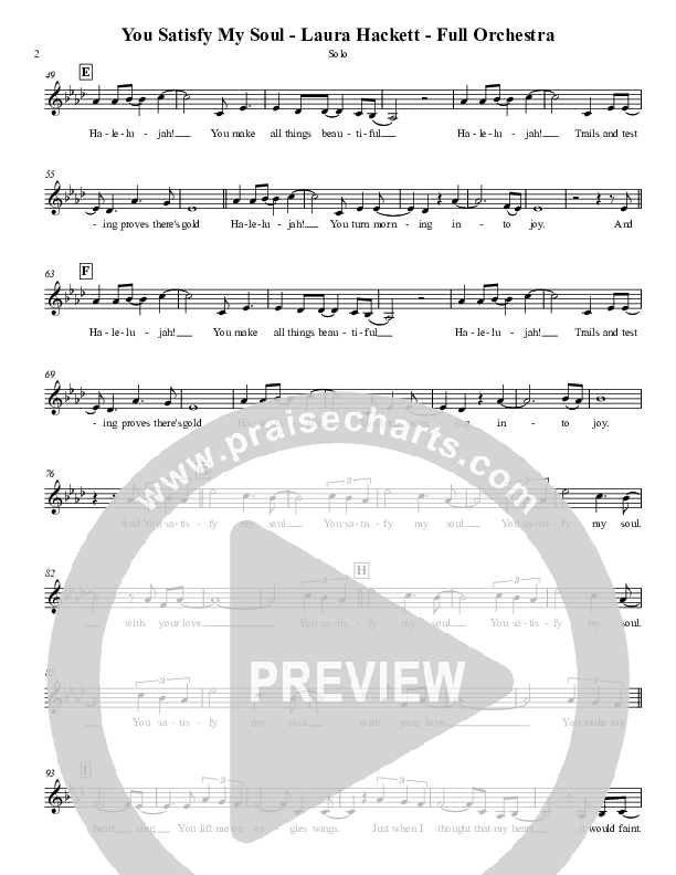 You Satisfy My Soul Piano/Vocal & Lead (Laura Hackett)