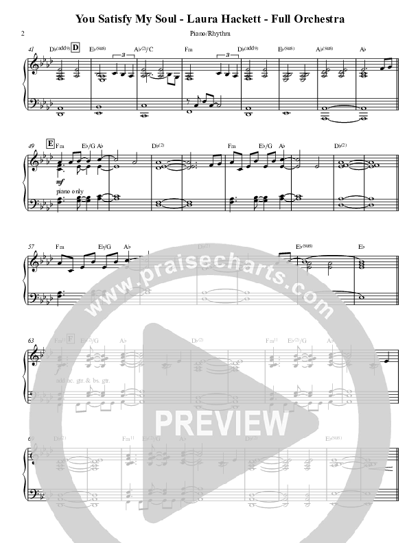 You Satisfy My Soul Rhythm/Melody (Laura Hackett)