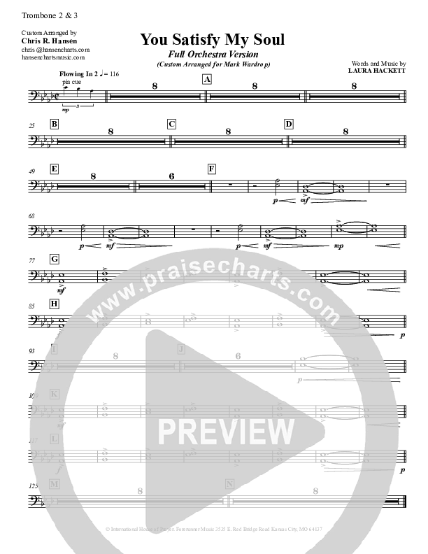 You Satisfy My Soul Trombone 1/2/3 (Laura Hackett)