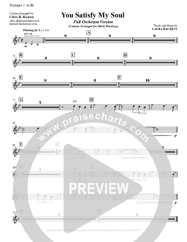 You Satisfy My Soul Trumpet 1 (Laura Hackett)
