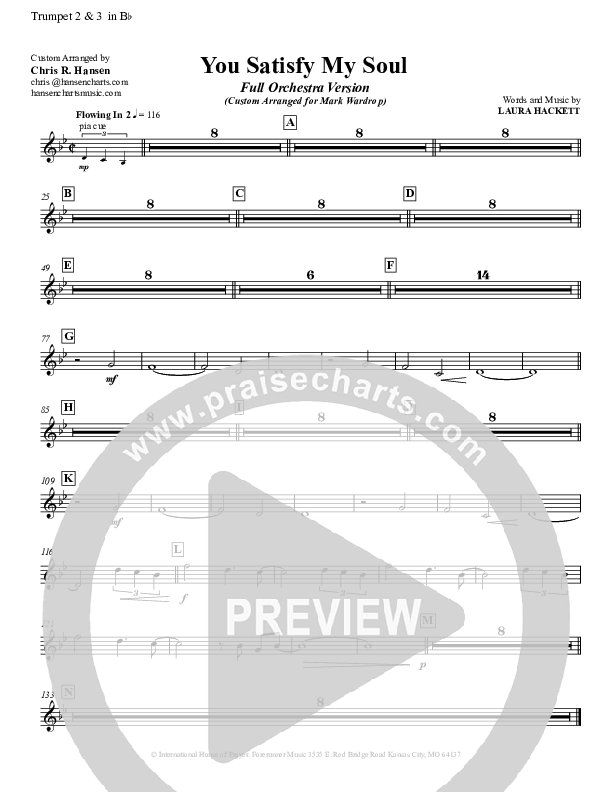You Satisfy My Soul Trumpet 2/3 (Laura Hackett)