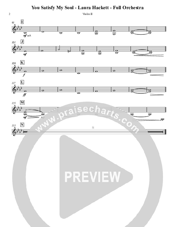 You Satisfy My Soul Violin 2 (Laura Hackett)