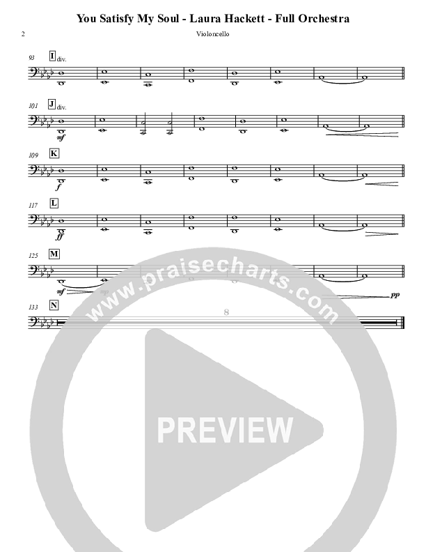 You Satisfy My Soul Violincello (Laura Hackett)