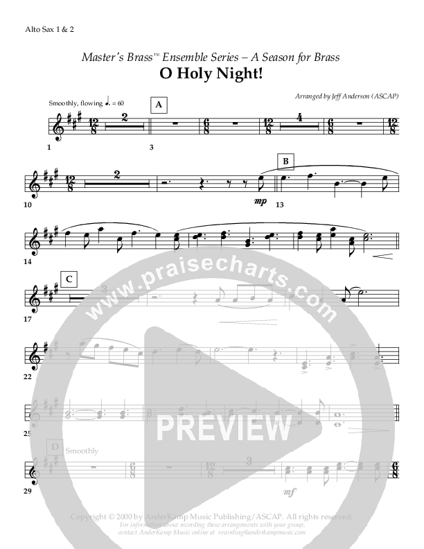 O Holy Night (Instrumental) Alto Sax 1/2 ()