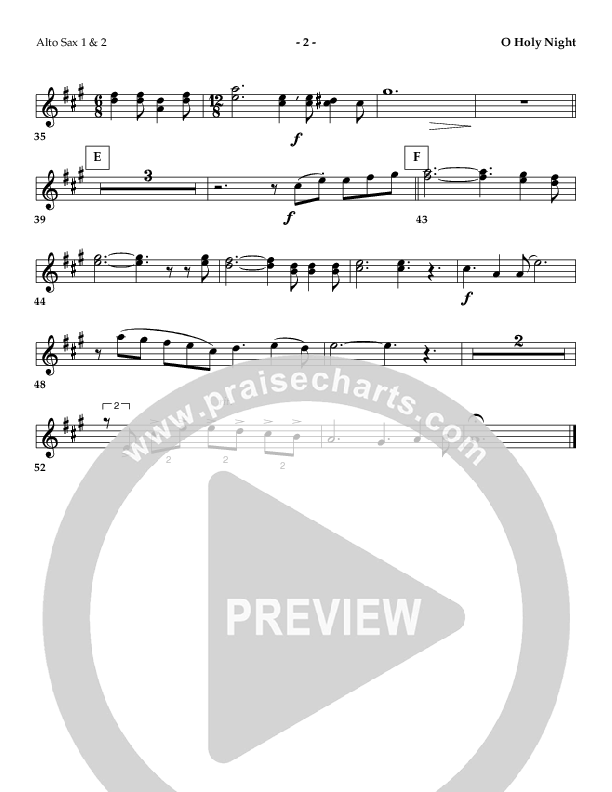 O Holy Night (Instrumental) Alto Sax 1/2 ()