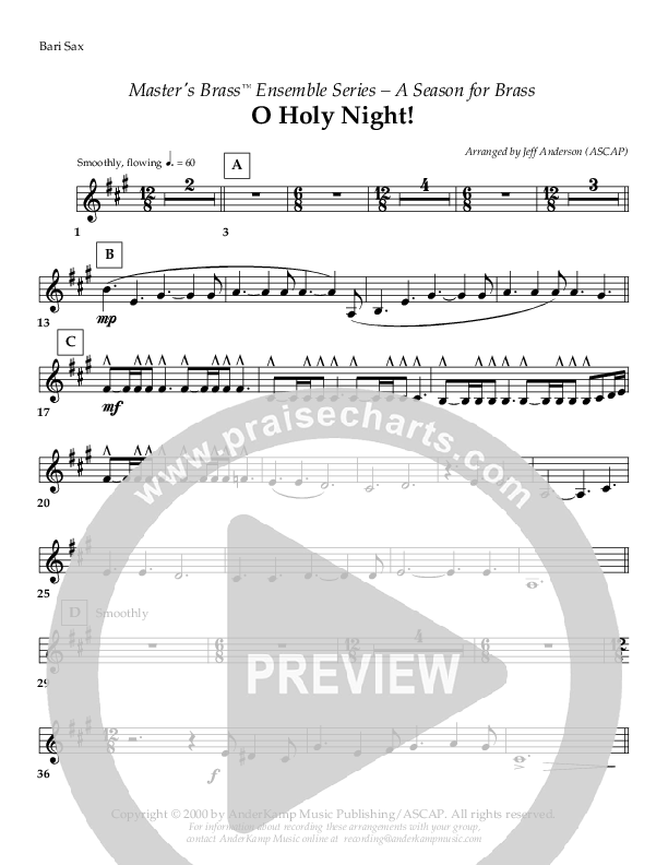 O Holy Night (Instrumental) Bari Sax ()