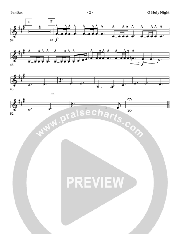 O Holy Night (Instrumental) Bari Sax ()