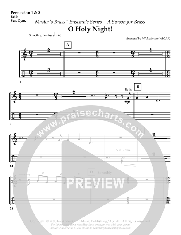 O Holy Night (Instrumental) Percussion 1/2 ()