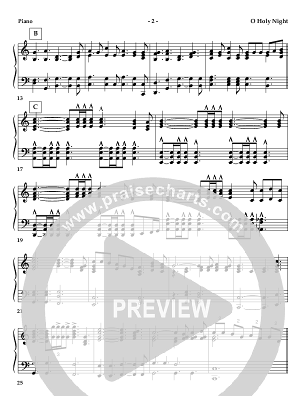O Holy Night (Instrumental) Piano Sheet ()