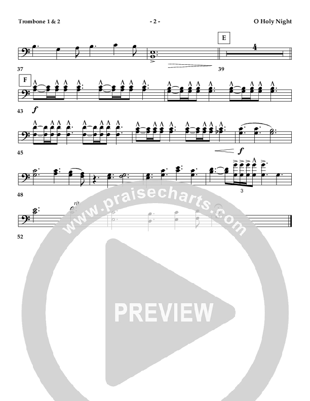 O Holy Night (Instrumental) Trombone 1/2 ()