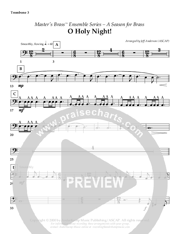 O Holy Night (Instrumental) Trombone 3 ()