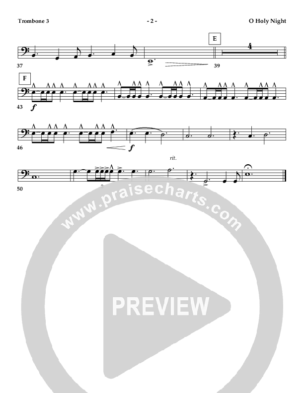 O Holy Night (Instrumental) Trombone 3 ()