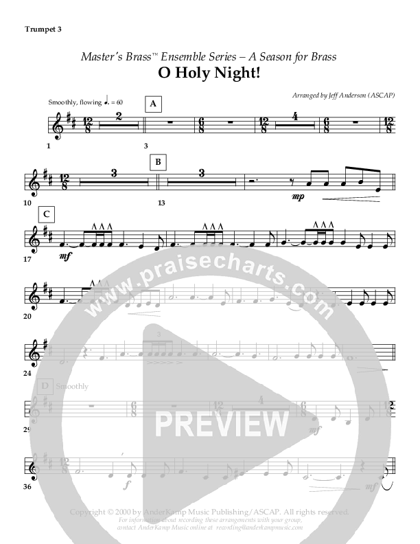 O Holy Night (Instrumental) Trumpet 3 ()