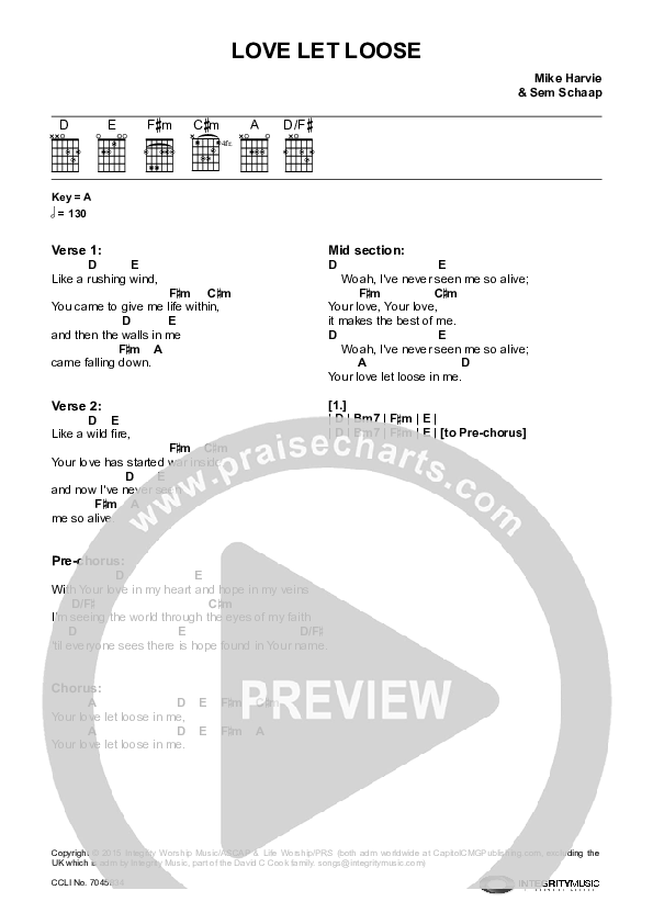 Let Love Loose Chords & Lyrics (Life Worship)