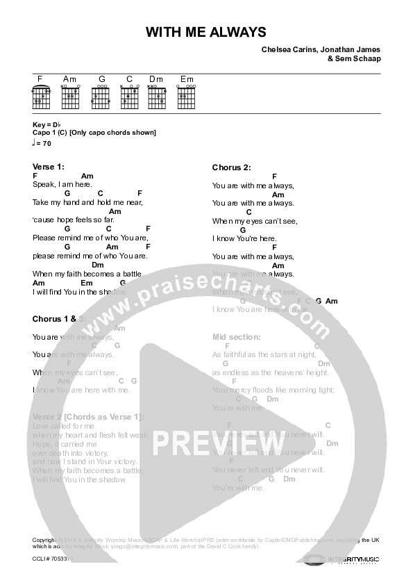 With Me Always Chords & Lyrics (Life Worship)