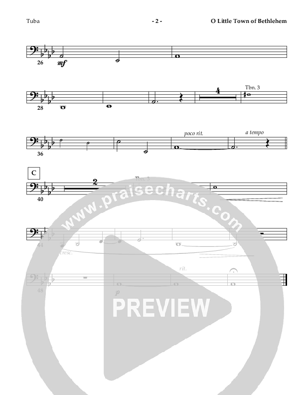O Little Town Of Bethlehem (Instrumental) Tuba ()