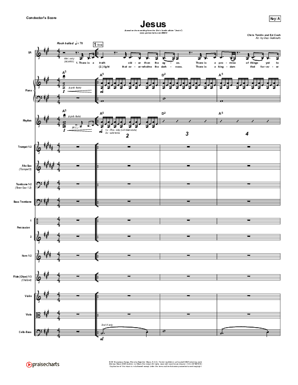 Jesus Conductor's Score (Chris Tomlin)