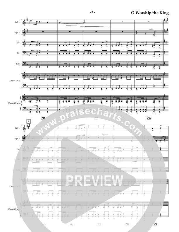 O Worship The King (Instrumental) Conductor's Score (AnderKamp Music)